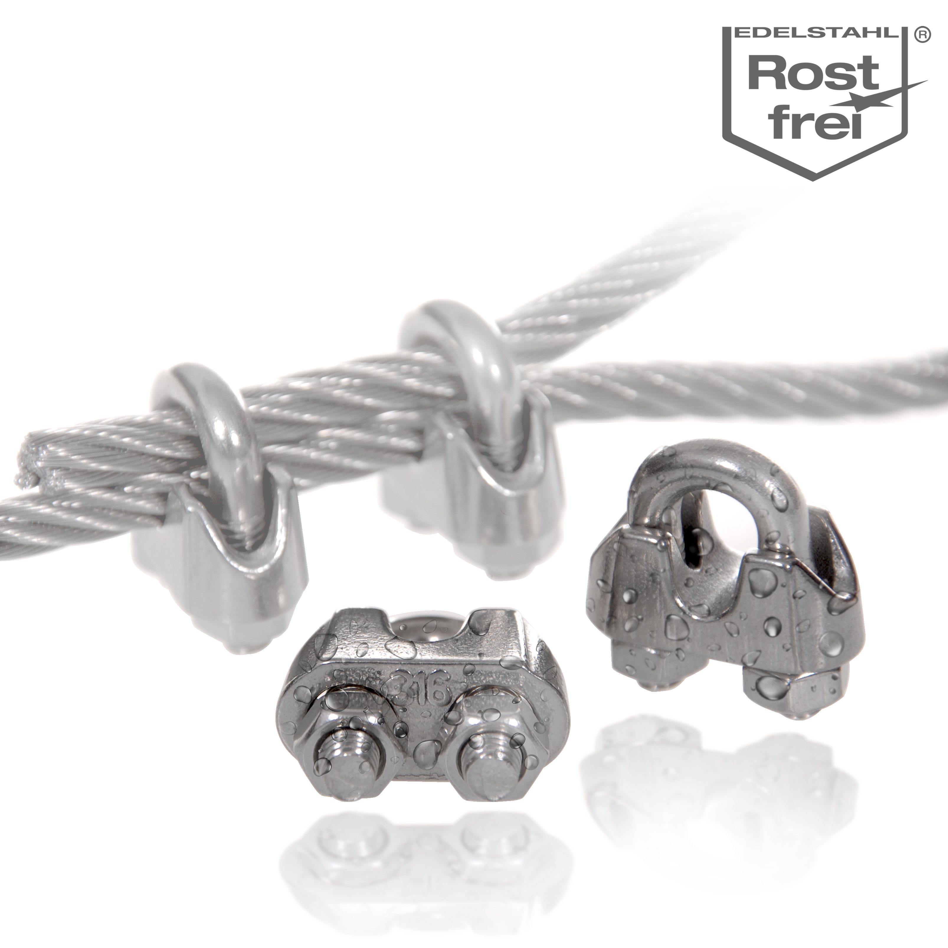 Details about   Stainless Steel Wire Rope Cable Clip Clamp 24 Pieces 3/16" Corrosion Resistant 