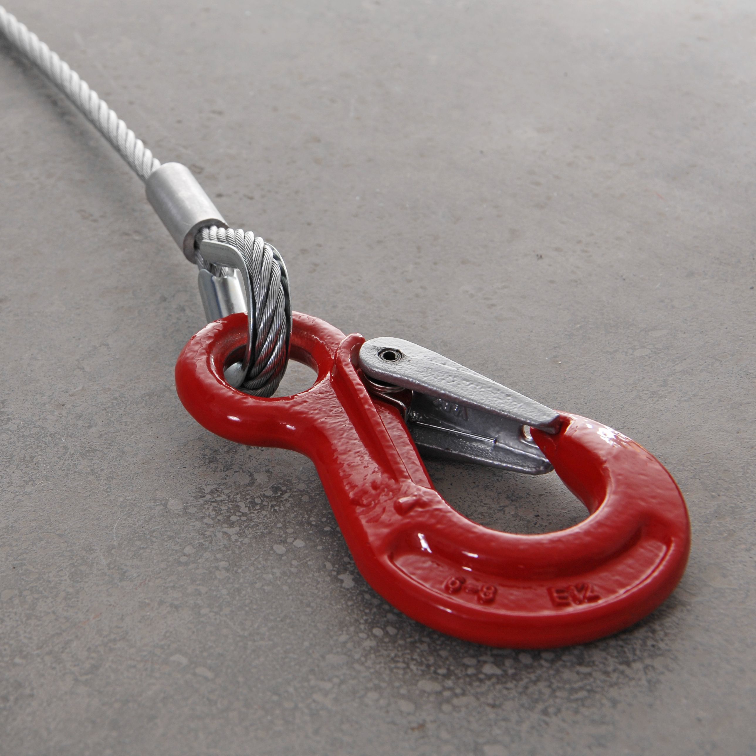 Stahldraht Seil heben STROP-Sicherungskabel Sling mit Schlaufe jeder End-Größe wählbar 